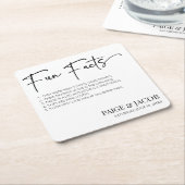 Spaß Fakten Klassische Minimale Minimalistische Ho Rechteckiger Pappuntersetzer (angewinkelt)