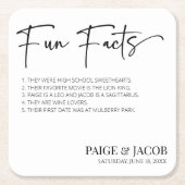 Spaß Fakten Klassische Minimale Minimalistische Ho Rechteckiger Pappuntersetzer (Vorderseite)