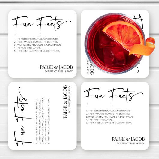 Spaß Fakten Klassische Minimale Minimalistische Ho Rechteckiger Pappuntersetzer