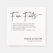 Spaß Fakten Klassische Minimale Minimalistische Ho Serviette (Vorderseite)