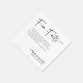 Spaß Fakten Klassische Minimale Minimalistische Ho Serviette (Ecke)