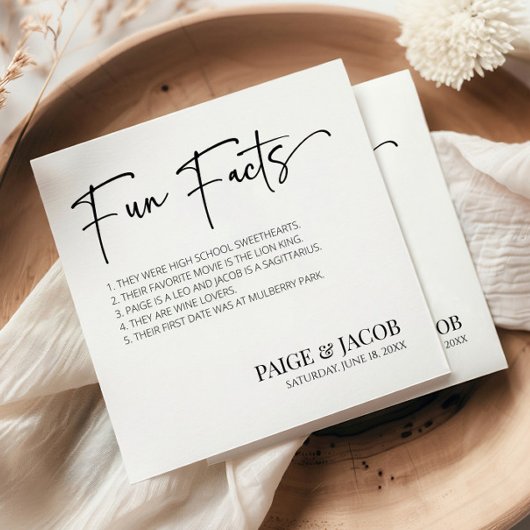 Spaß Fakten Klassische Minimale Minimalistische Ho Serviette