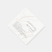 Spaß Fakten Klassisches Elegance-Kalligraphie-Mono Serviette (Ecke)