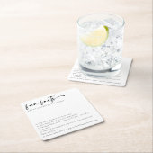 Spaß Fakten Minimalistische SkriptWedding Rechteckiger Pappuntersetzer (Vor Ort)