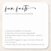 Spaß Fakten Minimalistische SkriptWedding Rechteckiger Pappuntersetzer (Vorderseite)