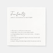 Spaß Fakten Minimalistische SkriptWedding Serviette (Vorderseite)
