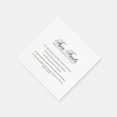 Spaß Fakten Minimalistisches Monogram Script Paper Serviette (Ecke)