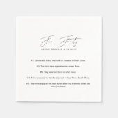 Spaß Fakten Minimalistisches Skriptpapier Napkin Serviette (Vorderseite)