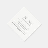 Spaß Fakten Minimalistisches Skriptpapier Napkin Serviette (Ecke)