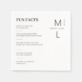 Spaß Fakten Mit Monogramm Hochzeit Napkins Serviette (Vorderseite)