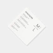 Spaß Fakten Mit Monogramm Hochzeit Napkins Serviette (Ecke)