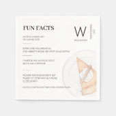 Spaß Fakten Mit Monogramm Pumpkin Pie Erntedank Serviette (Vorderseite)