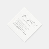 Spaß Fakten Moderne elegante Kalligraphie Hochzeit Serviette (Ecke)