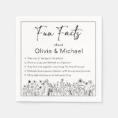 Spaß Fakten Moderne Minimalistische Hochzeit Napki Serviette (Vorderseite)