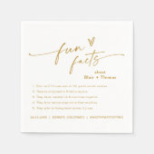 Spaß Fakten Moderne Minimalistische Hochzeit Napki Serviette (Vorderseite)