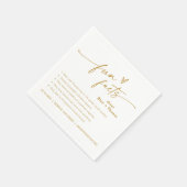 Spaß Fakten Moderne Minimalistische Hochzeit Napki Serviette (Ecke)