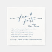 Spaß Fakten Moderne Minimalistische Hochzeit Napki Serviette (Vorderseite)