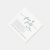 Spaß Fakten Moderne Minimalistische Hochzeit Napki Serviette (Ecke)