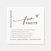 Spaß Fakten Moderne Minimalistische Hochzeit Napki Serviette (Vorderseite)
