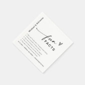 Spaß Fakten Moderne Minimalistische Hochzeit Napki Serviette (Ecke)