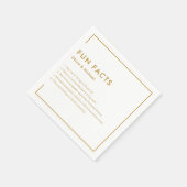 Spaß Fakten Moderne Minimalistische Hochzeit Napki Serviette (Ecke)