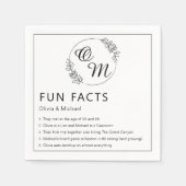 Spaß Fakten Moderne Minimalistische Hochzeit Napki Serviette (Vorderseite)