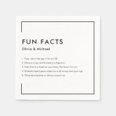 Spaß Fakten Moderne Minimalistische Hochzeit Napki Serviette (Vorderseite)