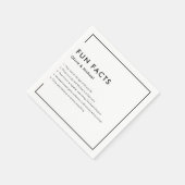 Spaß Fakten Moderne Minimalistische Hochzeit Napki Serviette (Ecke)