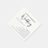 Spaß Fakten Moderne Minimalistische Hochzeit Napki Serviette (Ecke)