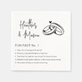 Spaß Fakten Moderne Minimalistische Hochzeit Napki Serviette (Vorderseite)