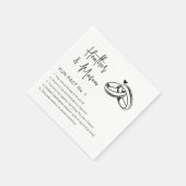 Spaß Fakten Moderne Minimalistische Hochzeit Napki Serviette (Ecke)