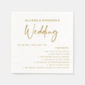 Spaß Fakten Moderne Minimalistische Hochzeit Napki Serviette (Vorderseite)