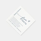 Spaß Fakten Moderne Minimalistische Hochzeit Napki Serviette (Ecke)