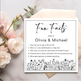 Spaß Fakten Moderne Minimalistische Hochzeit Napki Serviette