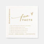 Spaß Fakten Moderne Minimalistische Hochzeit Napki Serviette (Vorderseite)