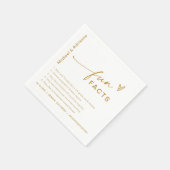 Spaß Fakten Moderne Minimalistische Hochzeit Napki Serviette (Ecke)