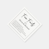 Spaß Fakten Moderne Minimalistische Hochzeit Napki Serviette (Ecke)
