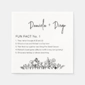 Spaß Fakten Moderne Minimalistische Hochzeit Napki Serviette (Vorderseite)