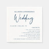 Spaß Fakten Moderne Minimalistische Hochzeit Napki Serviette (Vorderseite)