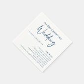 Spaß Fakten Moderne Minimalistische Hochzeit Napki Serviette (Ecke)