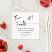 Spaß Fakten Moderne Minimalistische Hochzeit Napki Serviette (Beispiel)