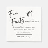 Spaß Fakten Moderne Minimalistische Hochzeit Napki Serviette (Vorderseite)