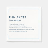 Spaß Fakten Moderne Minimalistische Hochzeit Napki Serviette (Vorderseite)