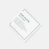 Spaß Fakten Moderne Minimalistische Hochzeit Napki Serviette (Ecke)