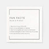 Spaß Fakten Moderne Minimalistische Hochzeit Serviette (Vorderseite)