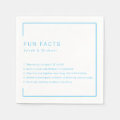 Spaß Fakten Moderne Minimalistische Hochzeit Serviette (Vorderseite)