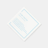 Spaß Fakten Moderne Minimalistische Hochzeit Serviette (Ecke)