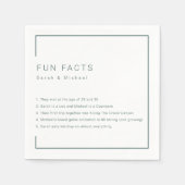 Spaß Fakten Moderne Minimalistische Hochzeit Serviette (Vorderseite)