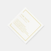 Spaß Fakten Moderne Minimalistische Hochzeit Serviette (Ecke)