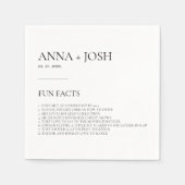 Spaß Fakten Moderne Typografie Hochzeitsfeier Napk Serviette (Vorderseite)
